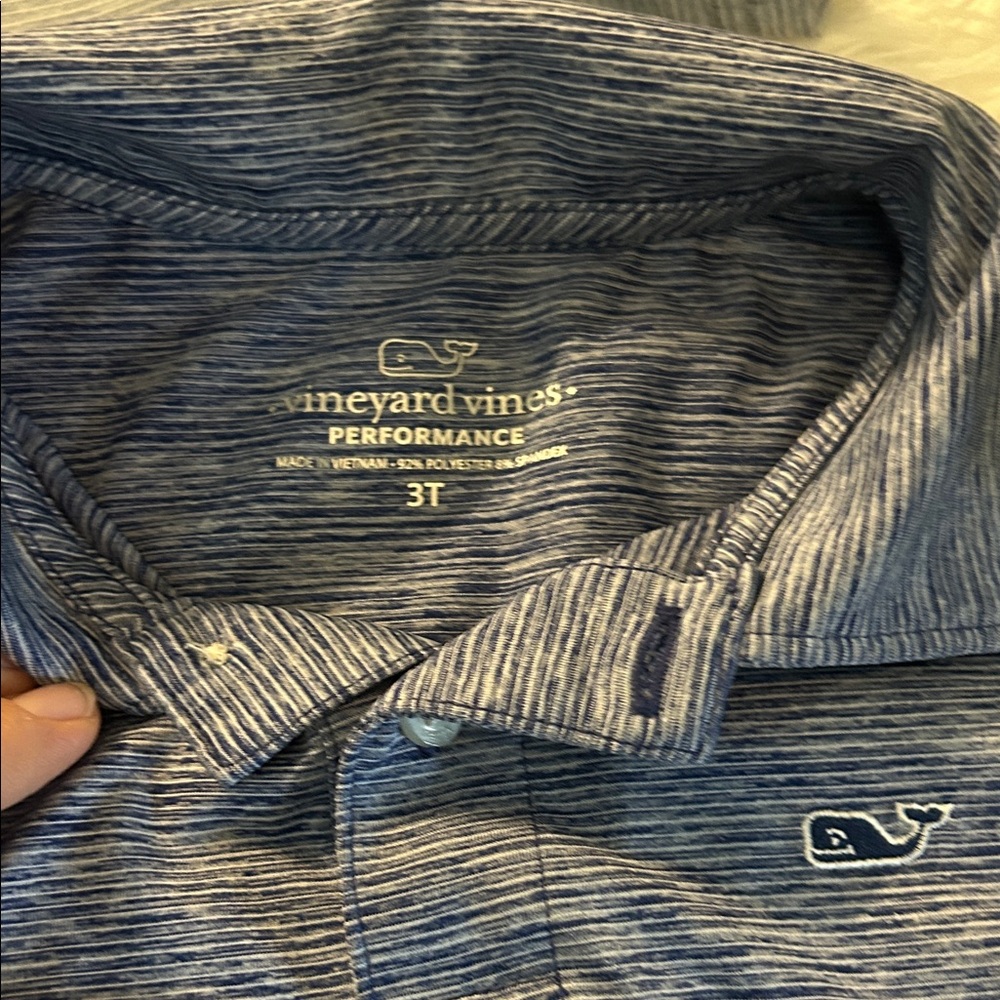 Vineyard Vines Boys Polo Set - Light Gray & Heather Blue - Picture 2 of 5